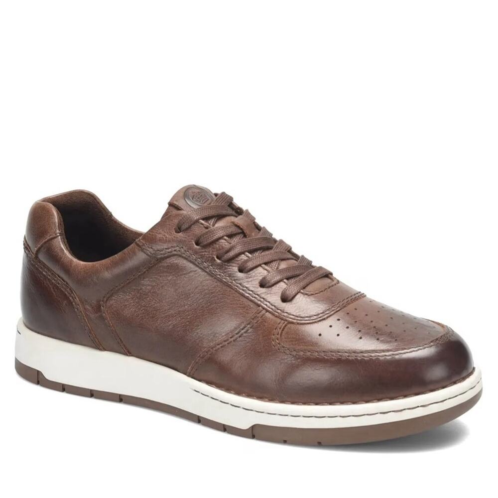 Born Men's Brown Leather Captain Sneakers Size 13